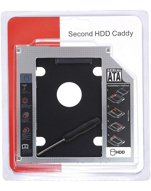 wholesale 9.5mm 12.7mm 2.5 inch 2nd Hard Drive Disk Caddy SATA3.0 SSD Bracket adapter second hdd caddy laptop